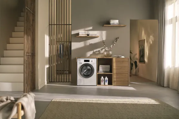 Miele WED385 WCS 9kg 1400 Spin Washing Machine - White_room view 2