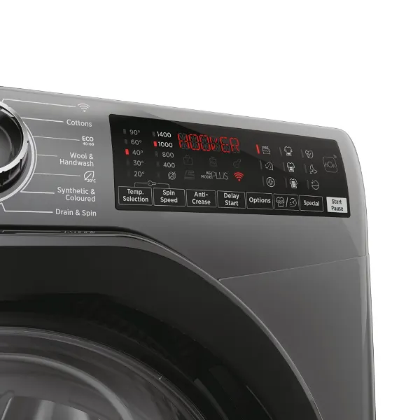 Hoover H3WPS4106TAMBR 10kg, 1400 Spin Washing Machine - Graphite_controls 2
