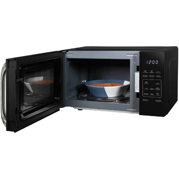 Russell Hobbs RHMT2045B 20 Litre Touch Control Digital Microwave - Black_angled view open
