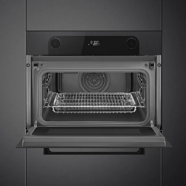 Smeg SO4201M1BI 40 Litres Built In Combination Microwave - Black