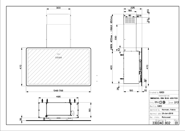 Faber Glam Fit 80 White Glass 80cm Wall Mounted Cooker Hood_dimensions