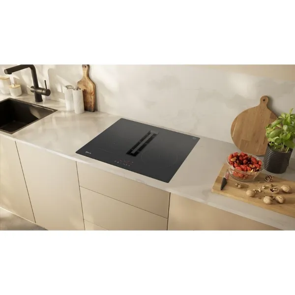 Neff V56NBS1L0 Induction hob with integrated ventilation system in black_installed