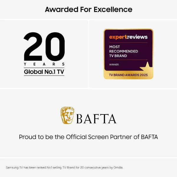 Samsung QE85QN80HAUXXU 85" 4K Neo QLED Vision AI Smart TV_awards