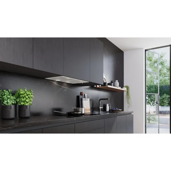 Siemens LB75566GB Canopy cooker hood in silver metallic_installed