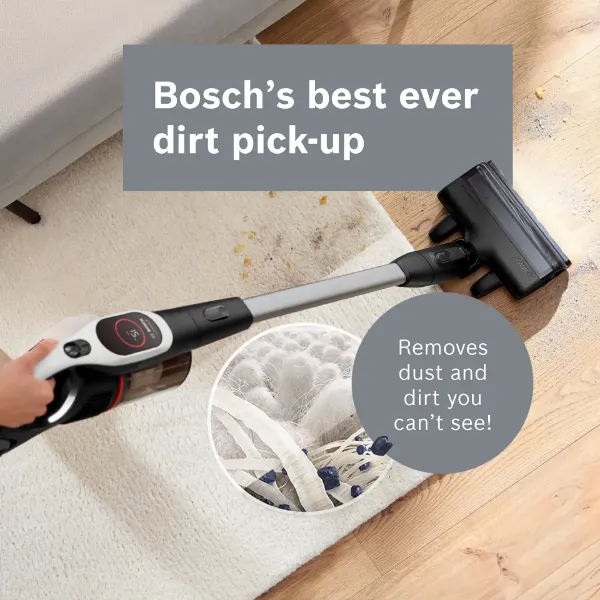 Bosch BBS931WGB Cordless vacuum cleaner Unlimited 9 White_dirt