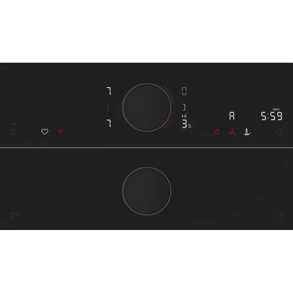 Neff V68FUX4L0 Induction hob with integrated ventilation system in black_controls