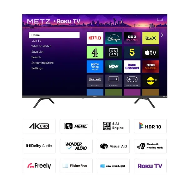 Metz 43MRF6000ZUK 43" 4K DLED Smart TV - Black_features