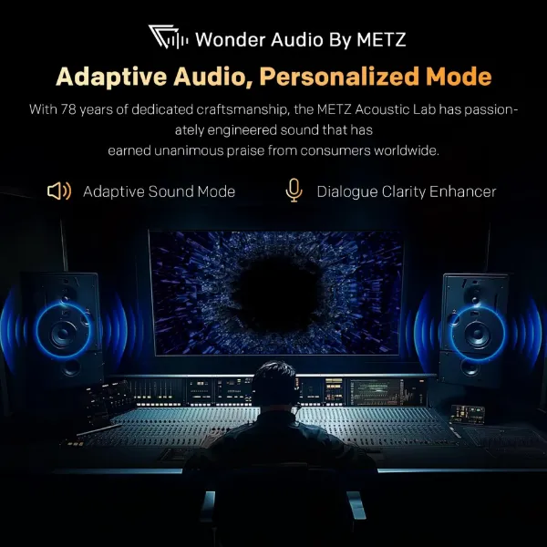 Metz 43MRF6000ZUK 43" 4K DLED Smart TV - Black_audio