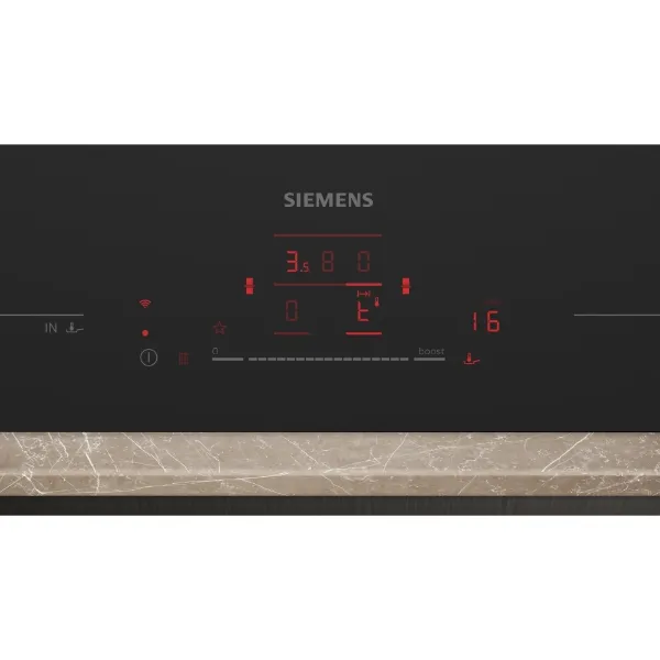 Siemens EX81AHL26E Induction hob with integrated ventilation system in matt black_controls