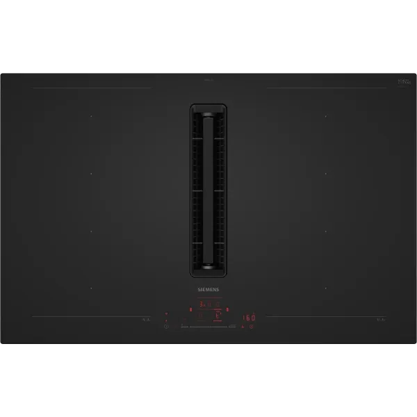 Siemens EX81AHL26E Induction hob with integrated ventilation system in matt black_front