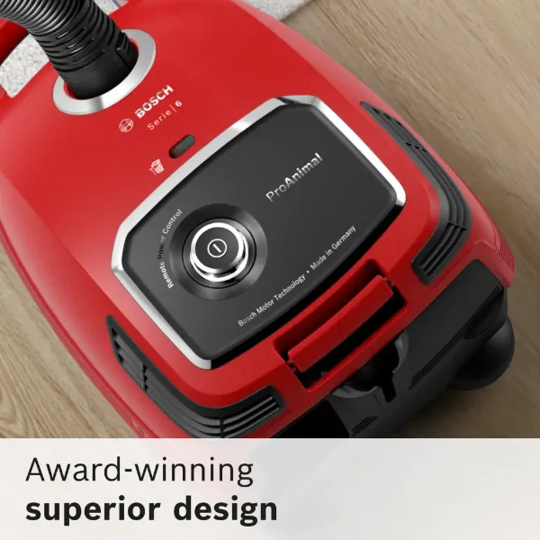 Bosch BGL6PET1GB Series 6 Bagged vacuum cleaner ProAnimal Red_design
