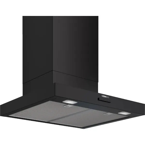 Siemens LC65BCC60B Wall-mounted cooker hood in matt black _front