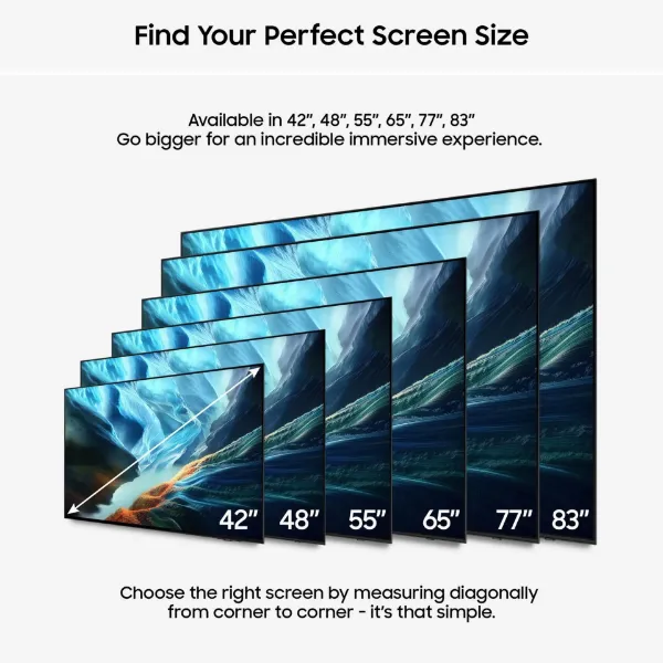 Samsung QE83S90HAEXXU 83" OLED Glare Free Vision AI Smart TV_screen size